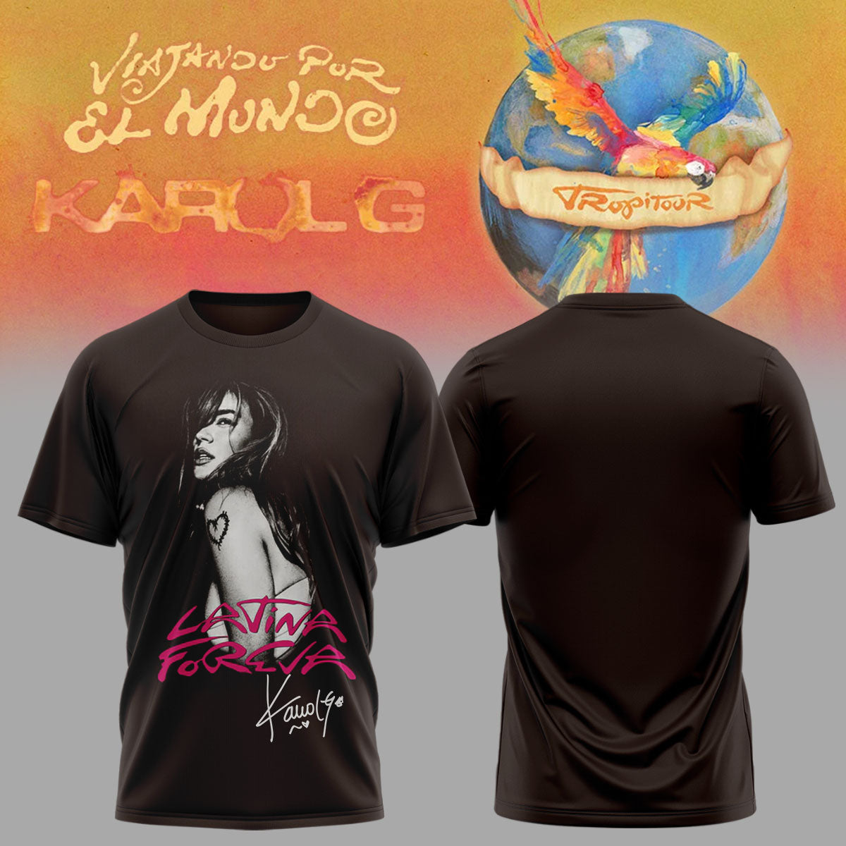 Karol G VIAJANDO POR EL MUNDO TROPITOUR Tshirt