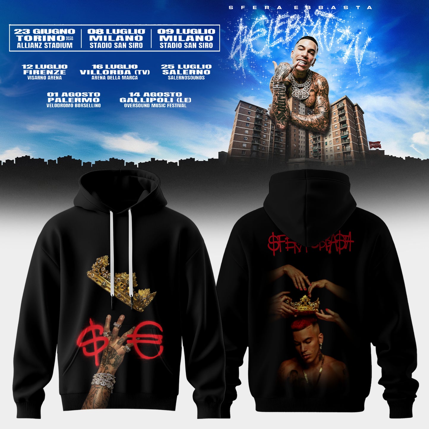 Sfera Ebbasta Tour 2026 Limited Hoodie 7