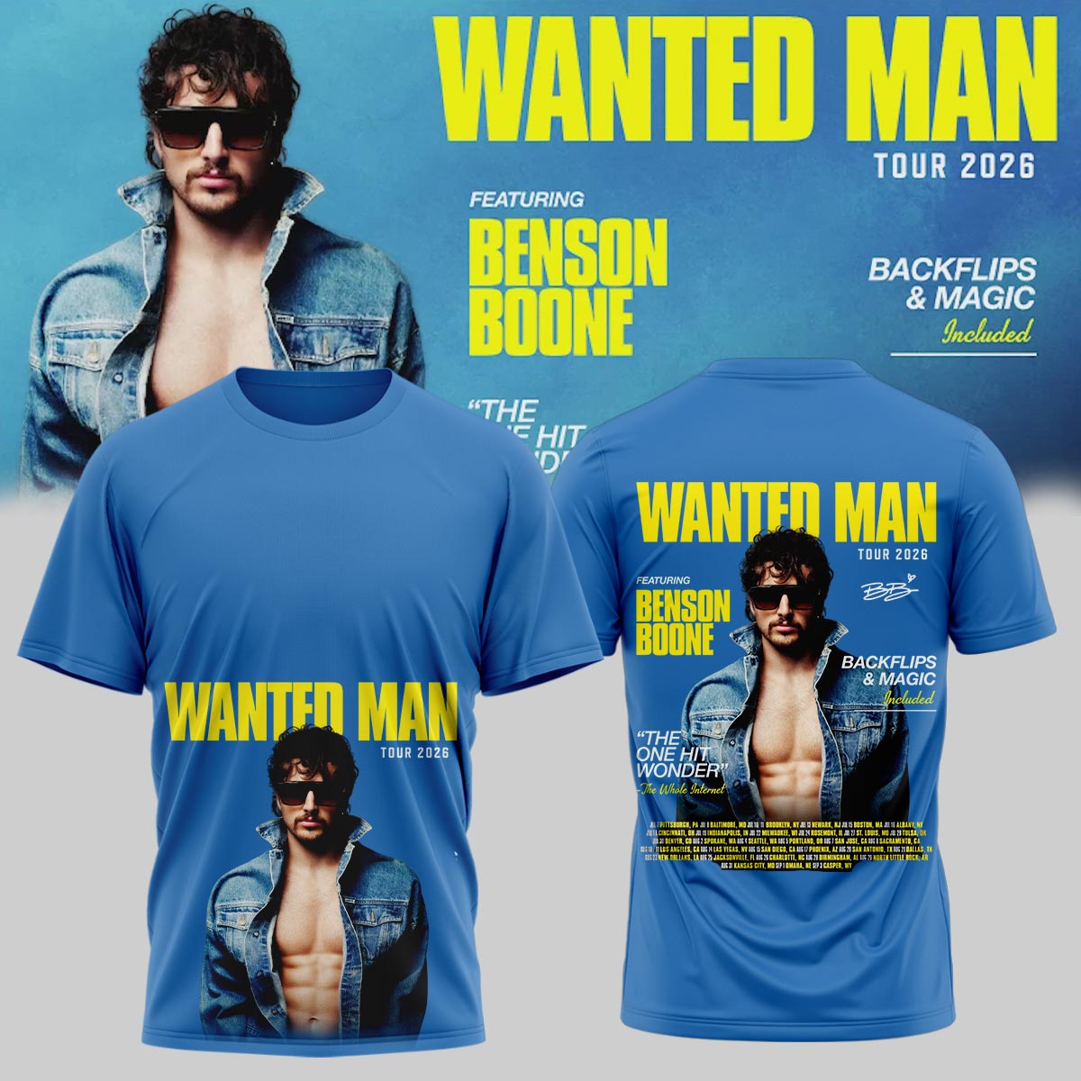 Benson Boone Wanted Man signed T-Shirt