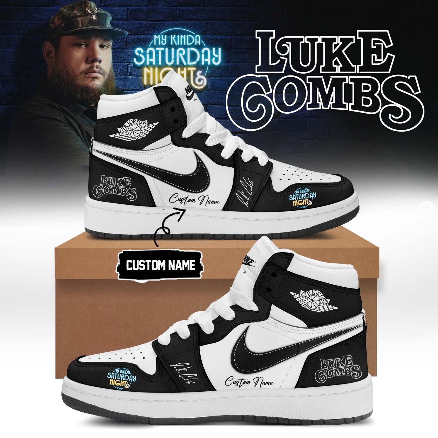 Luke Combs ”My Kinda Saturday Night Tour 2026” Limited Edition Signature – Shoes 3