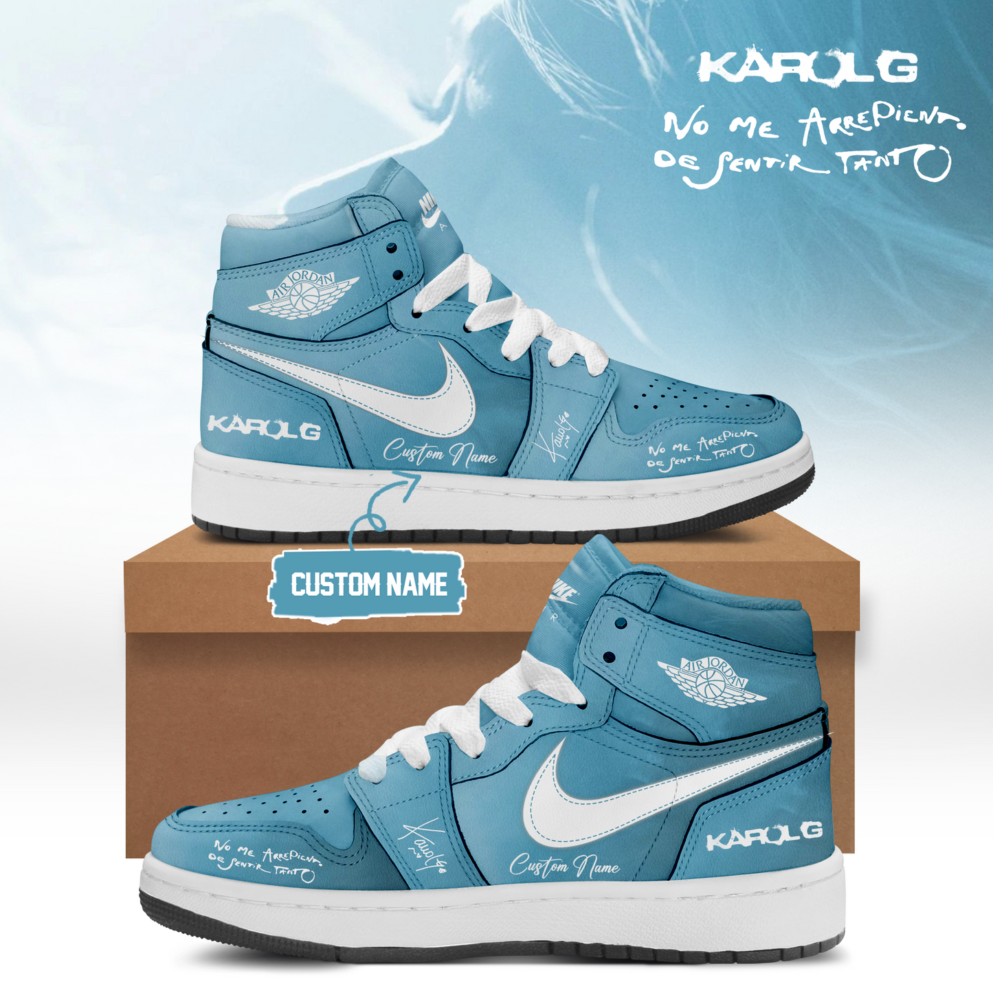 .KaRol G Album “NO ME ARREPIENTO DE SENTIR TANTO” 🩵 – Shoes 2-2