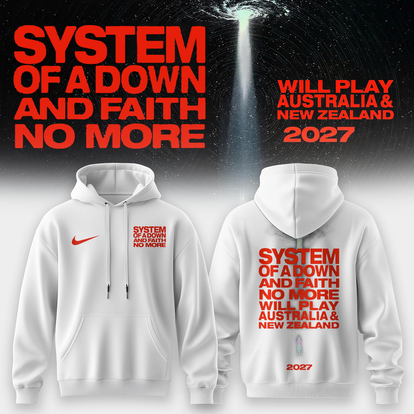 ,,System Of A Down & Faith No More – Australia & New Zealand Tour 2027 – Hoodie