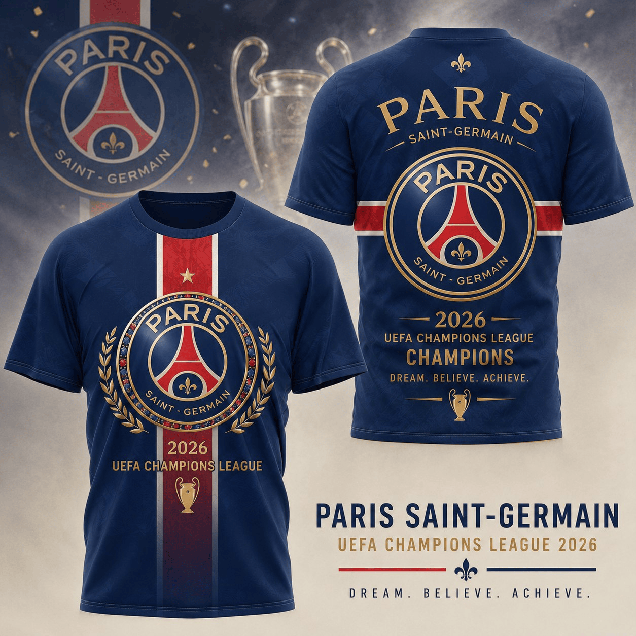 UEFA Champions League 2026 Champions Tshirt