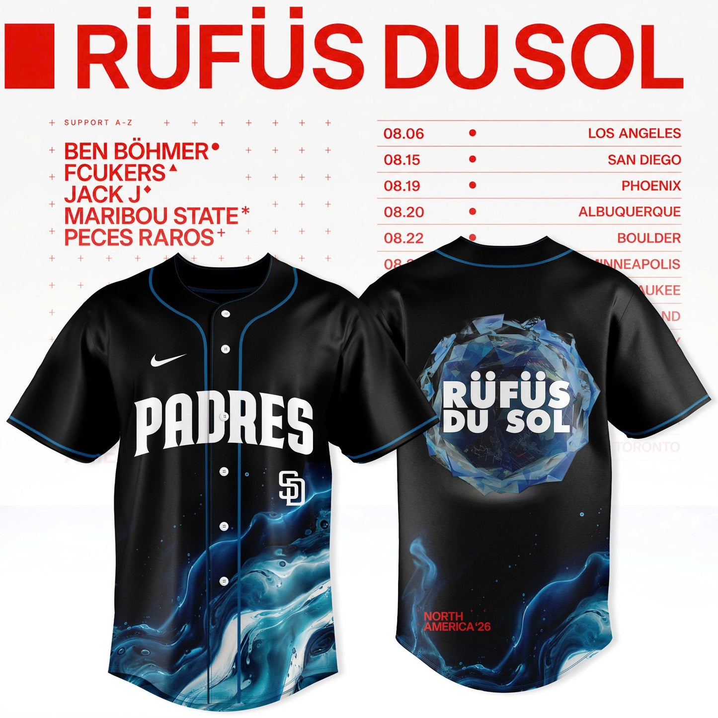 RÜFÜS DU SOL 2026 Tour Merchandise