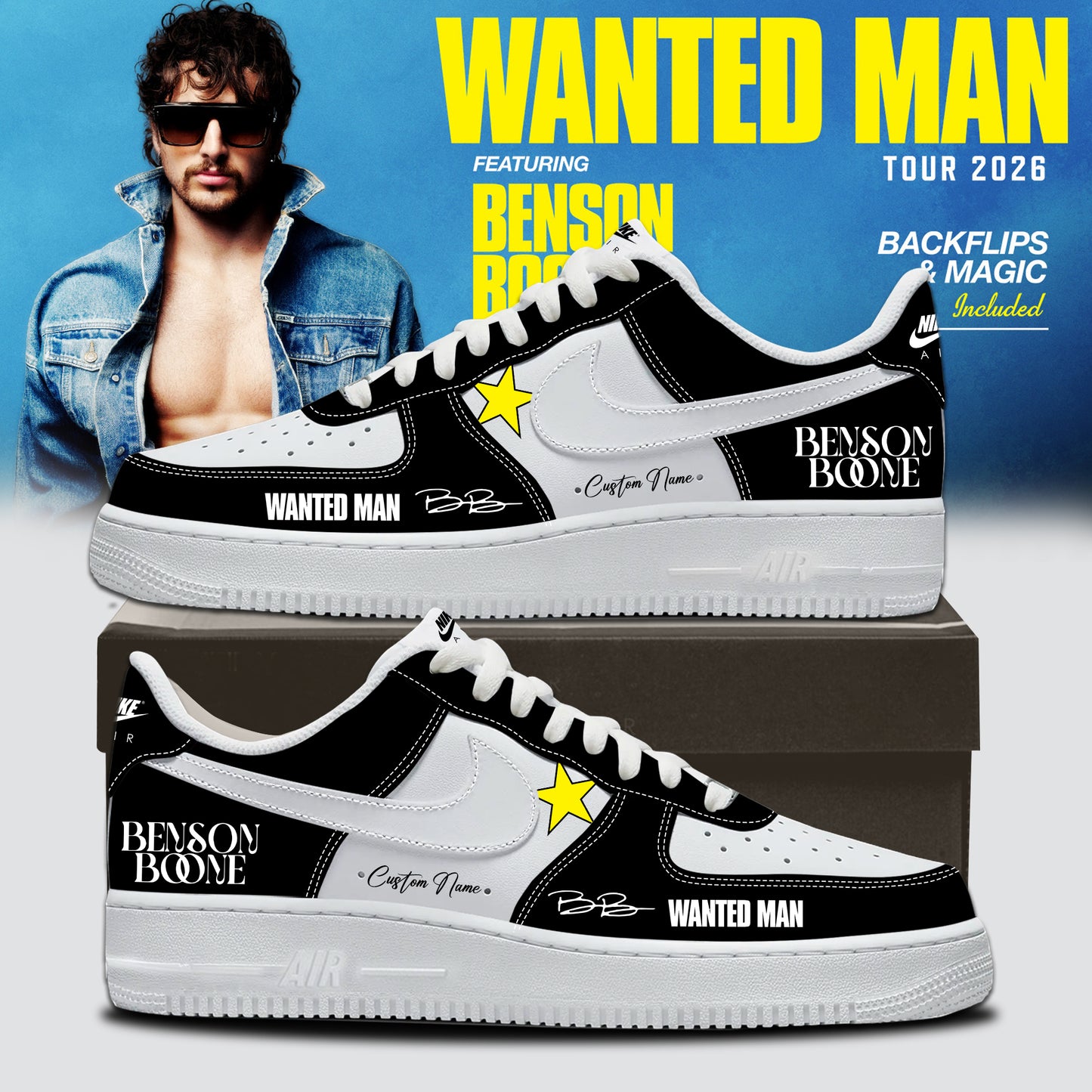 Benson Boone Wanted Man signed Shoes 26