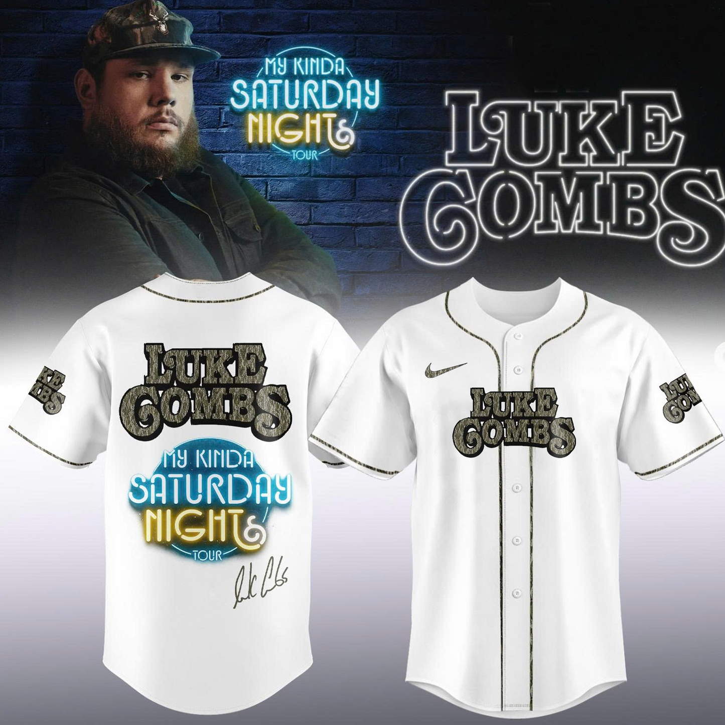 Luke Combs ”My Kinda Saturday Night Tour 2026” Limited Edition Signature – Jersey