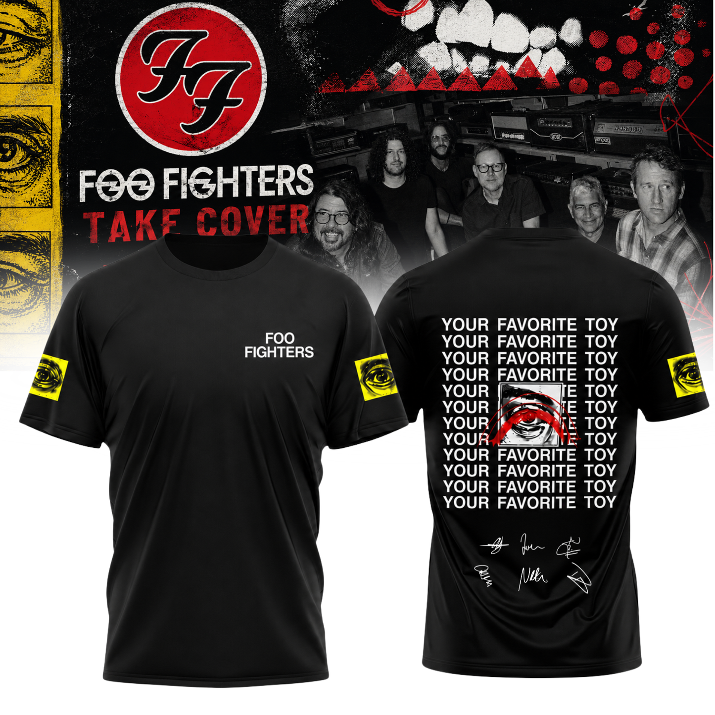 Foo Fighters ”Take Cover Tour 2026” Signature Limited Edition – Tshirt