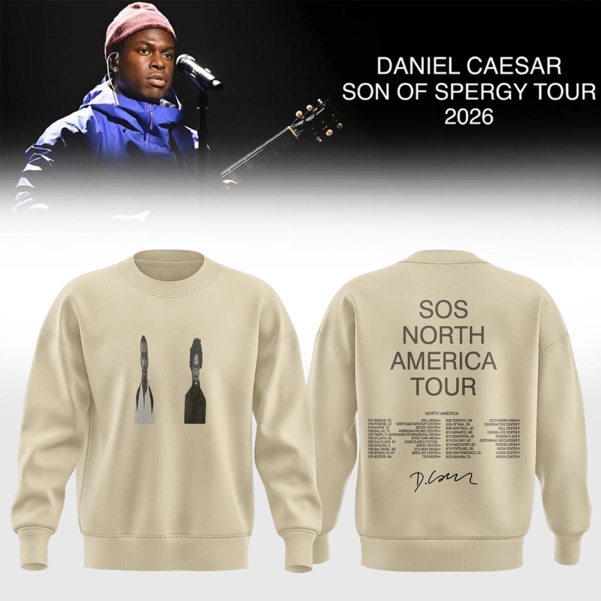 Daniel Caesar’s Son of Spergy Tour Signed Sweatshirt