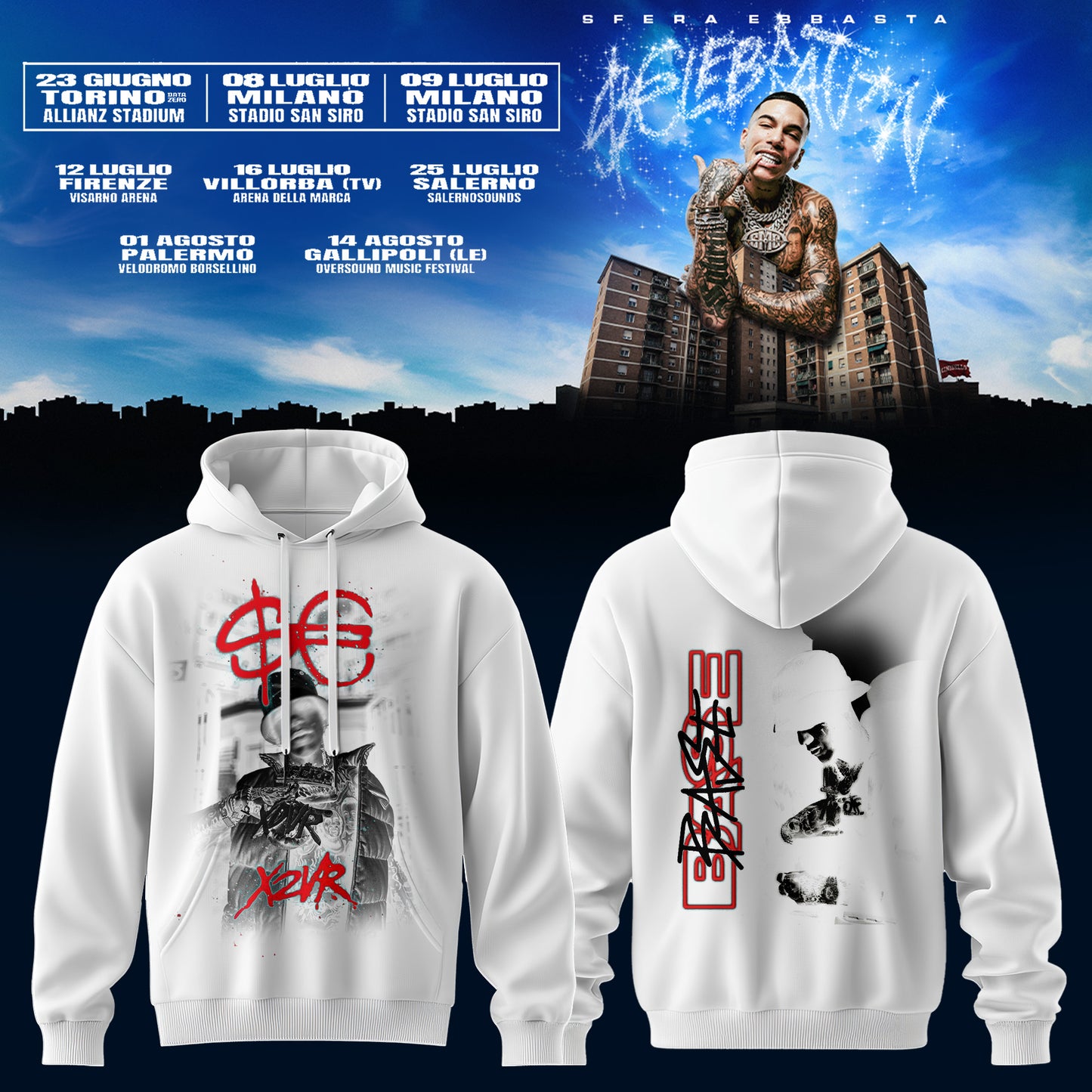 Sfera Ebbasta Tour 2026 Limited Hoodie 2