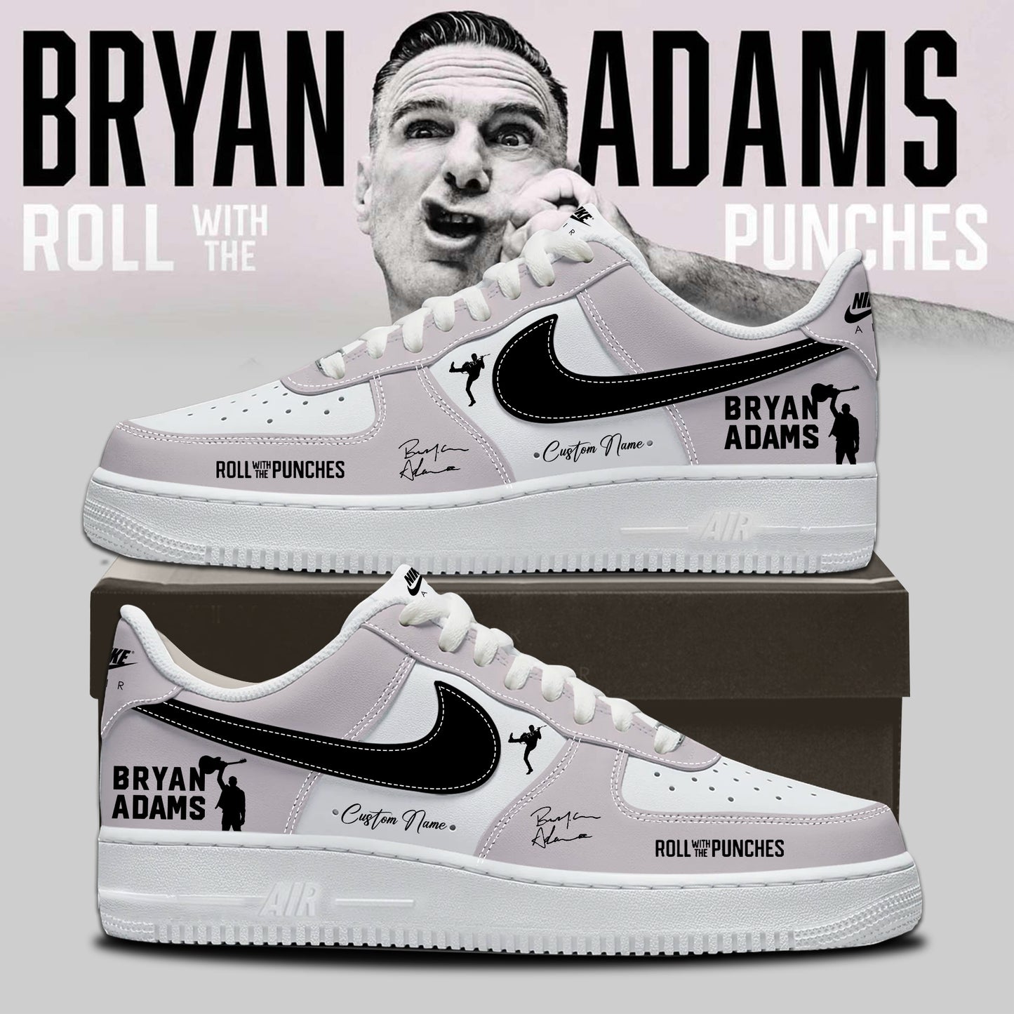 ,,Bryan Adams “Roll With The Punches” Tour 2026 Limited Edition Signature – Shoes 1-6