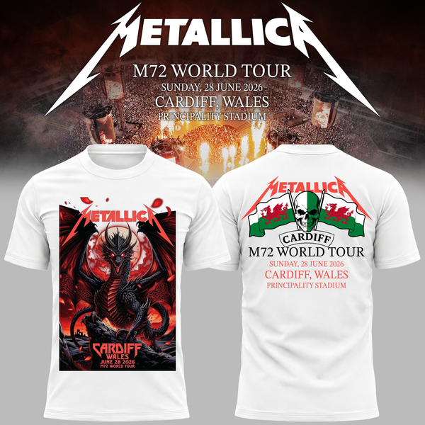 Metallica 2026 M72 World Tour Cardiff, Wales T-shirt