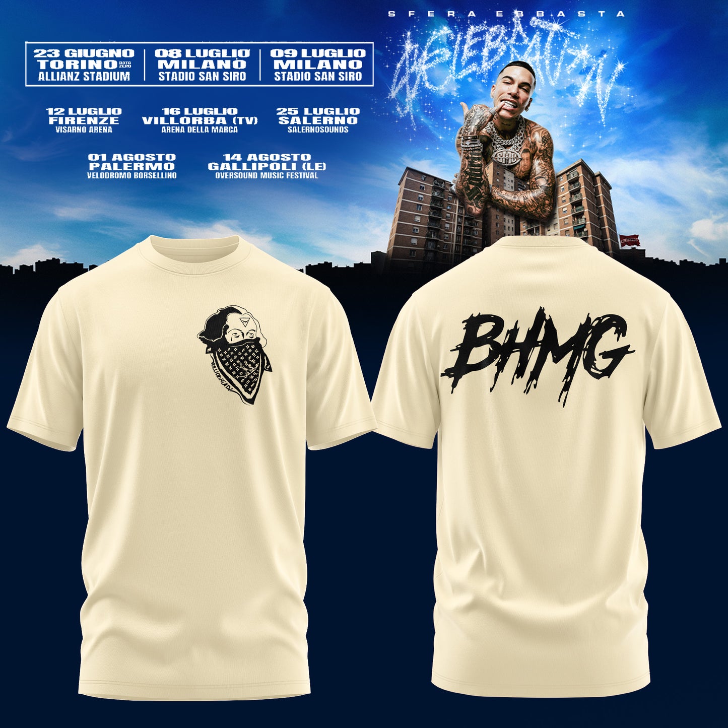 Sfera Ebbasta $€LEBRAT10N – Estate 2026 Tour T-Shirt 13