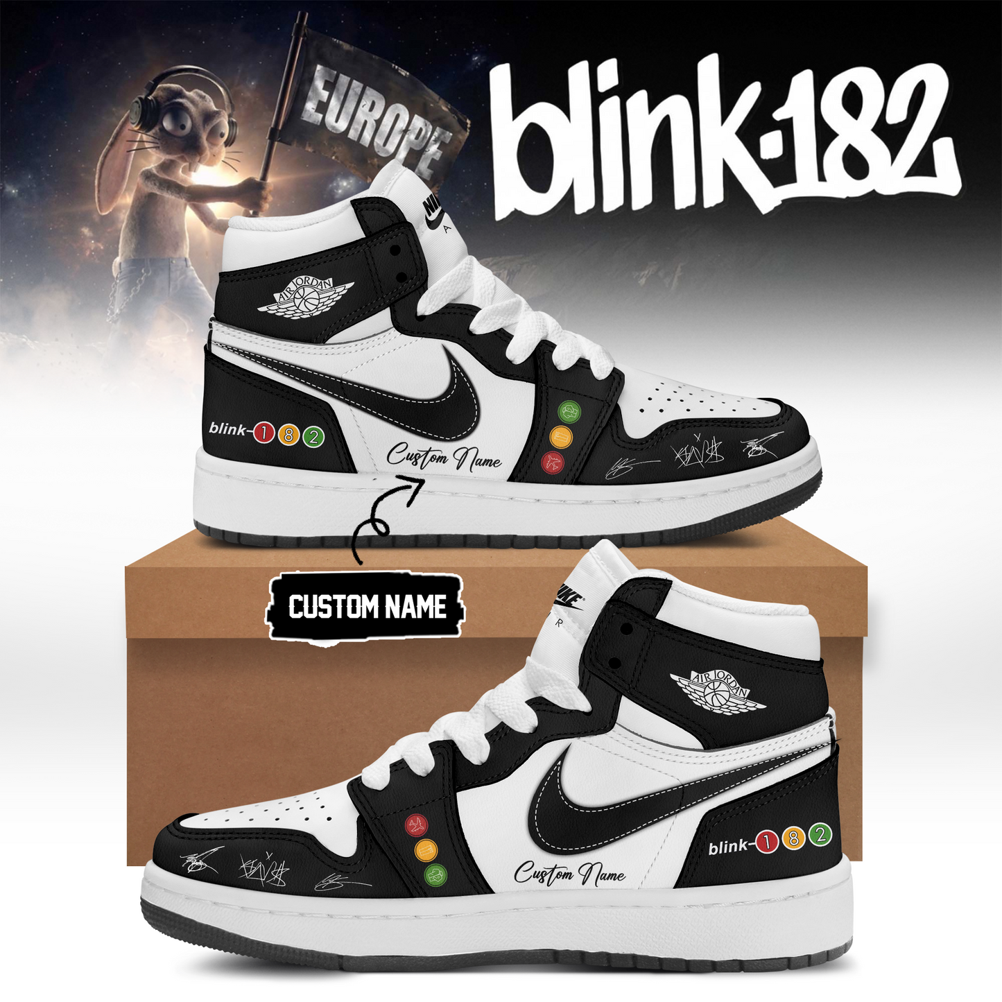 Blink-182 New EU Shows-Limited Edition Signature Shoes 3