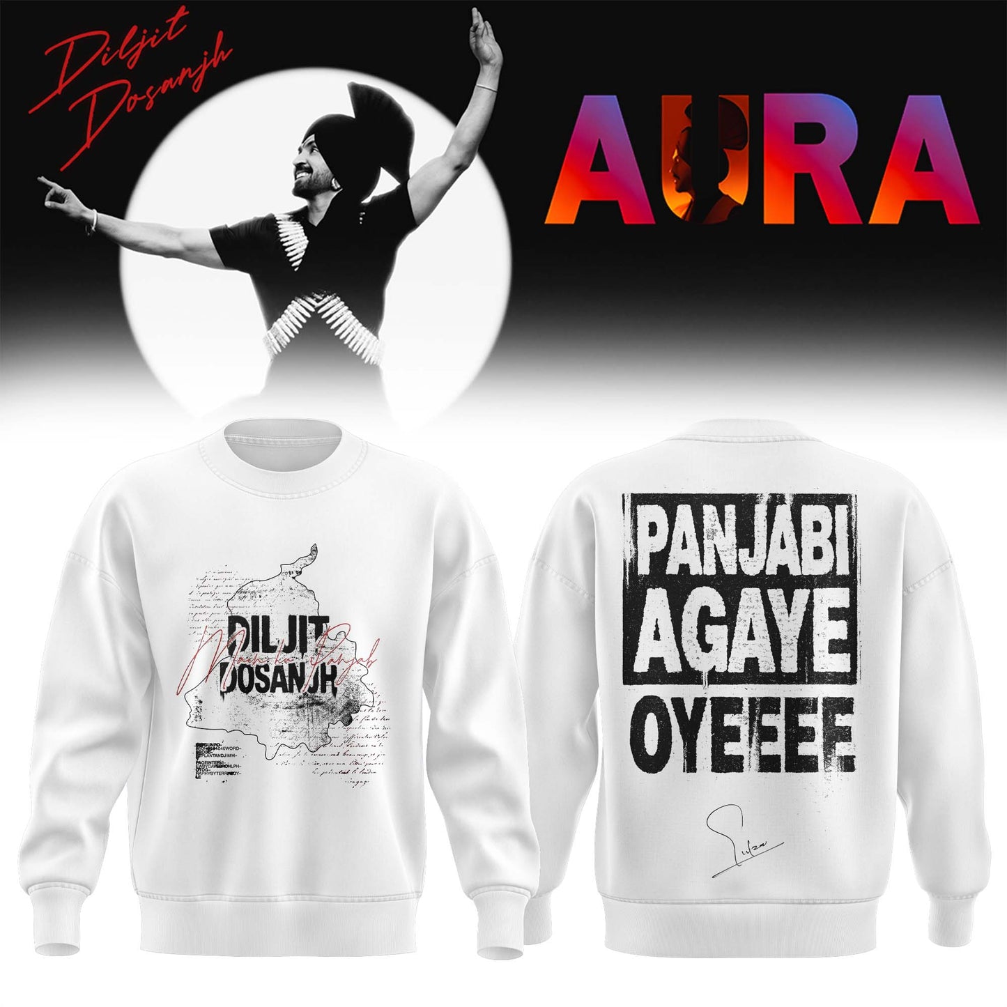 Diljit Dosanjh ”AURA World Tour” Sweatshirt