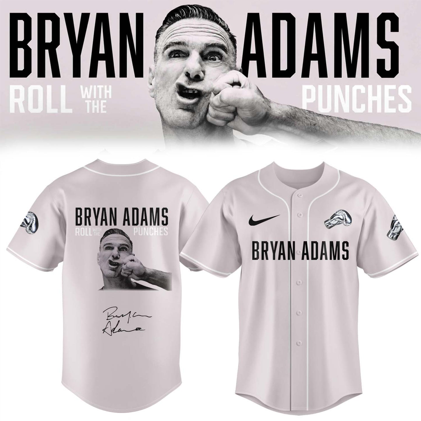 ,,,.Bryan Adams “Roll With The Punches” Tour 2026 Limited Edition Signature – Jersey