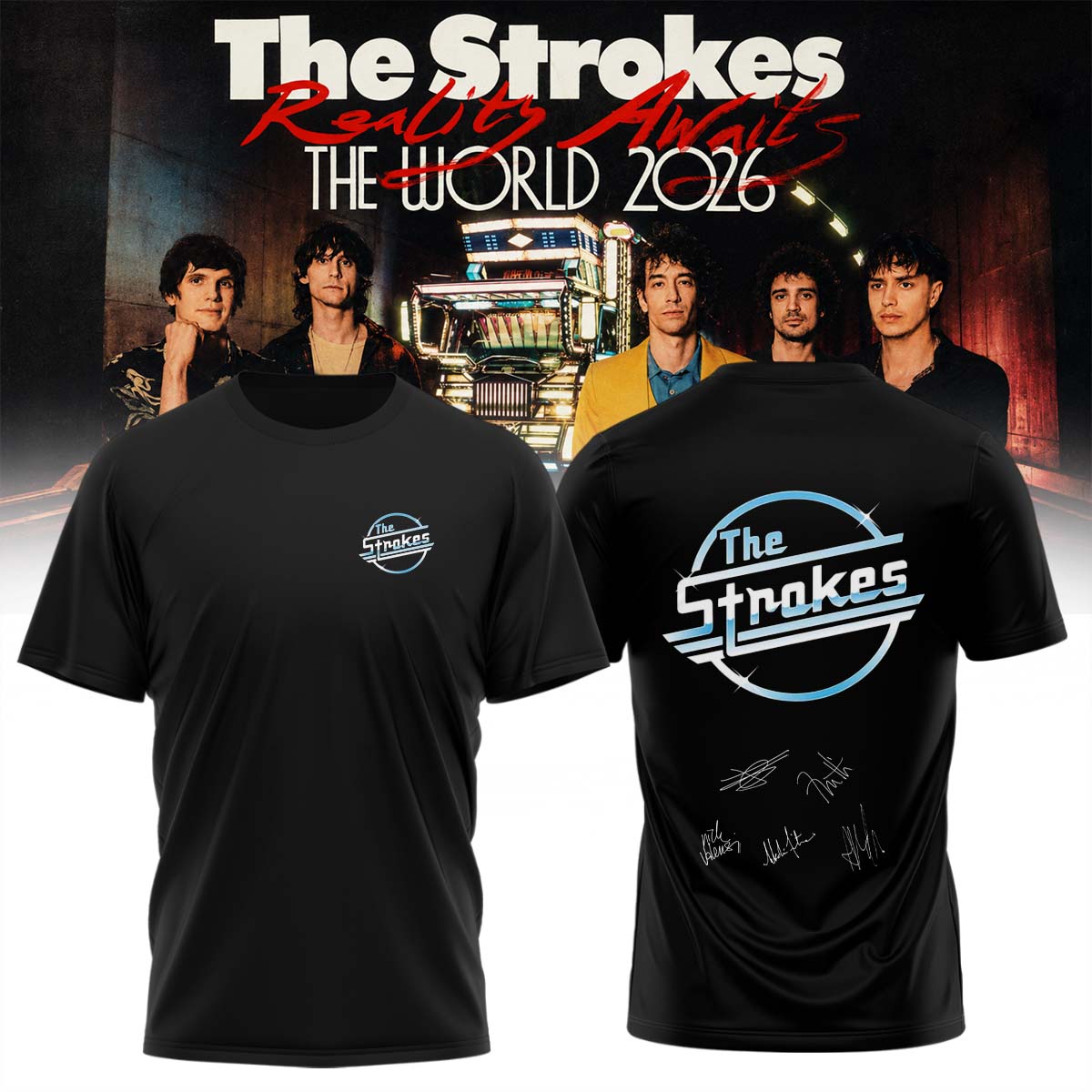 The Strokes “Reality Awaits Tour 2026” Signature Limited Edition