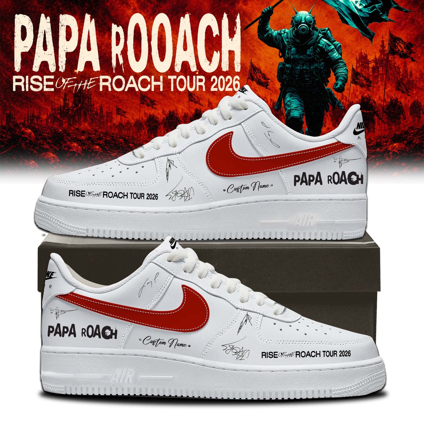 Papa Roach “Rise of the Roach World Tour 2026” Signature Limited Edition – Shoes 4