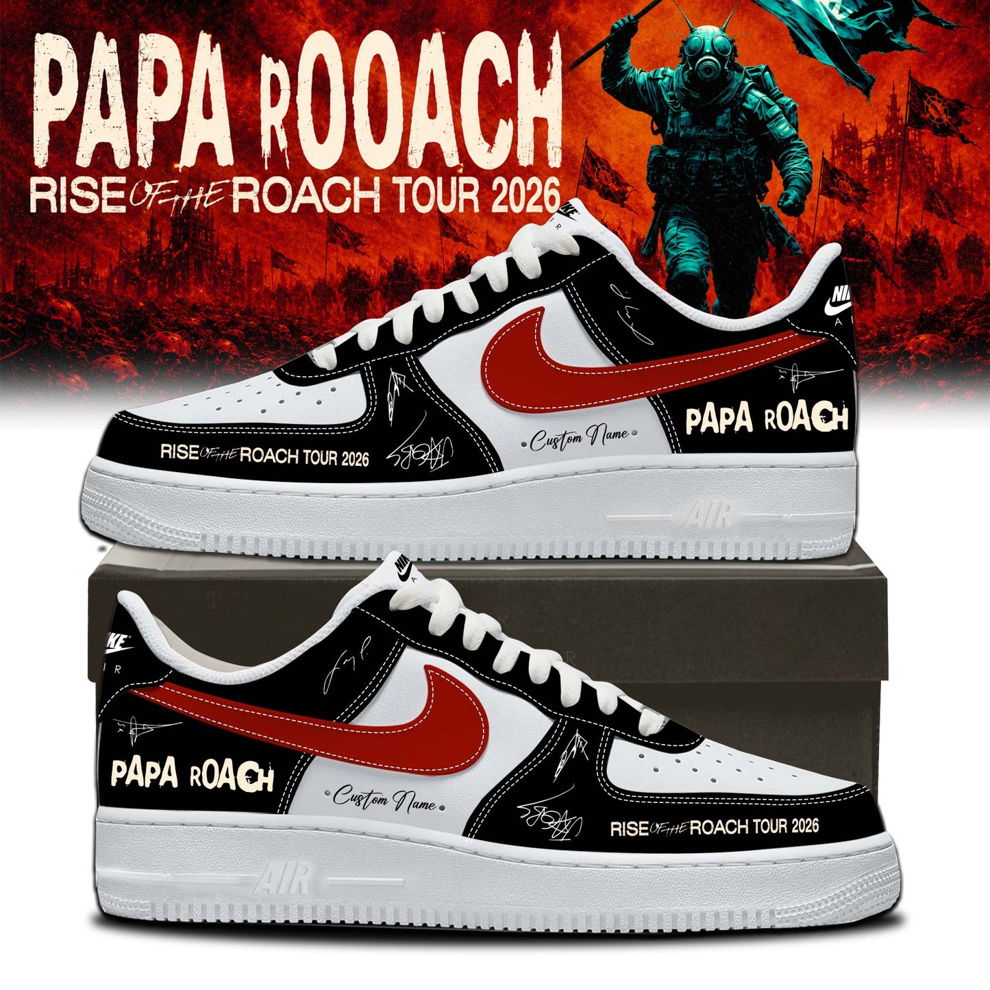 Papa Roach “Rise of the Roach World Tour 2026” Signature Limited Edition – Shoes 3