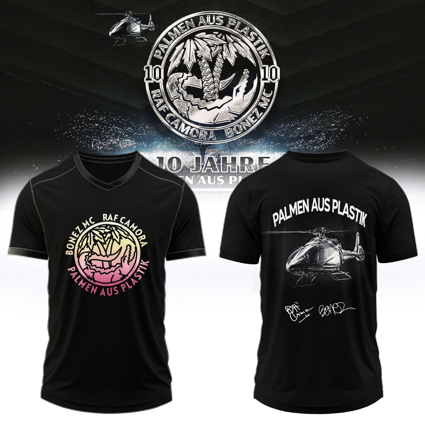 RAF Camora & Bonez MC “10 Jahre Palmen aus Plastik Tour” . Limited Edition Signature Jersey
