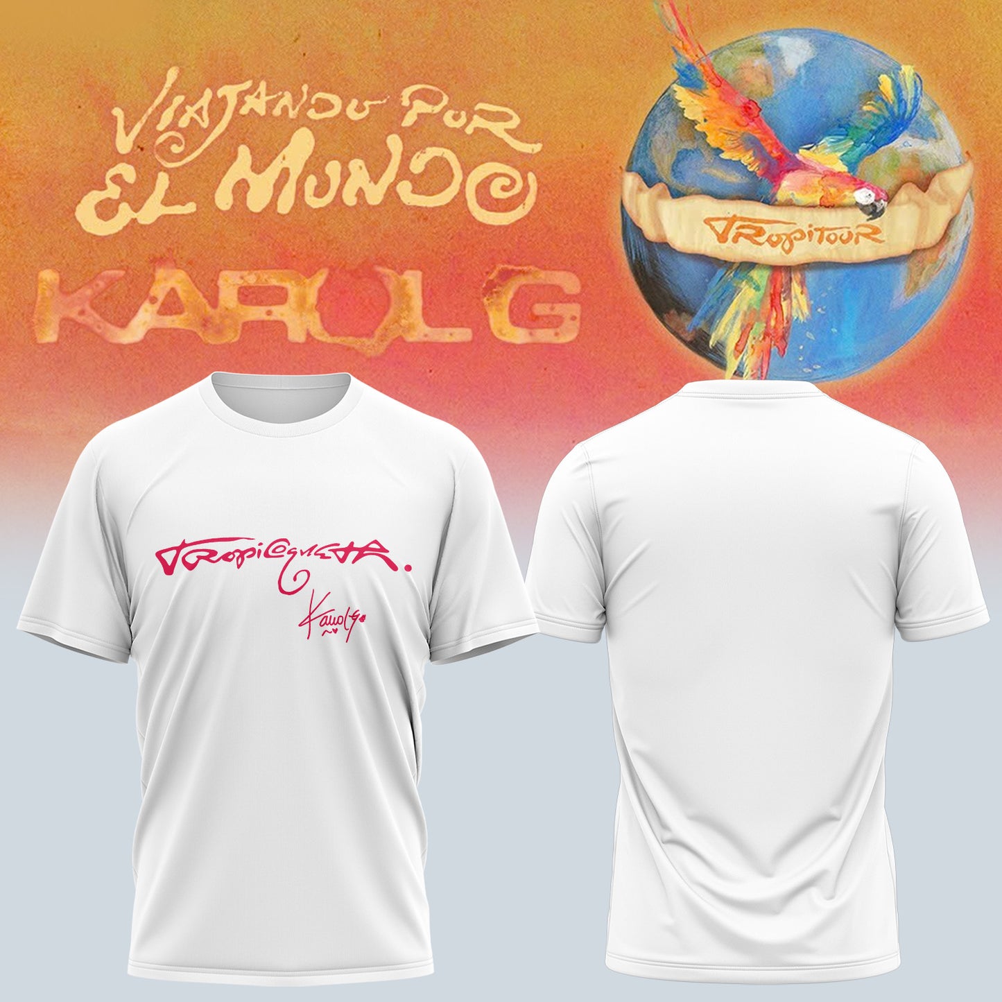 Karol G VIAJANDO POR EL MUNDO TROPITOUR Tshirt