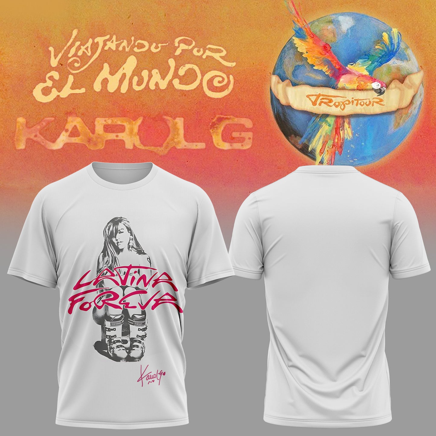 Karol G VIAJANDO POR EL MUNDO TROPITOUR Tshirt