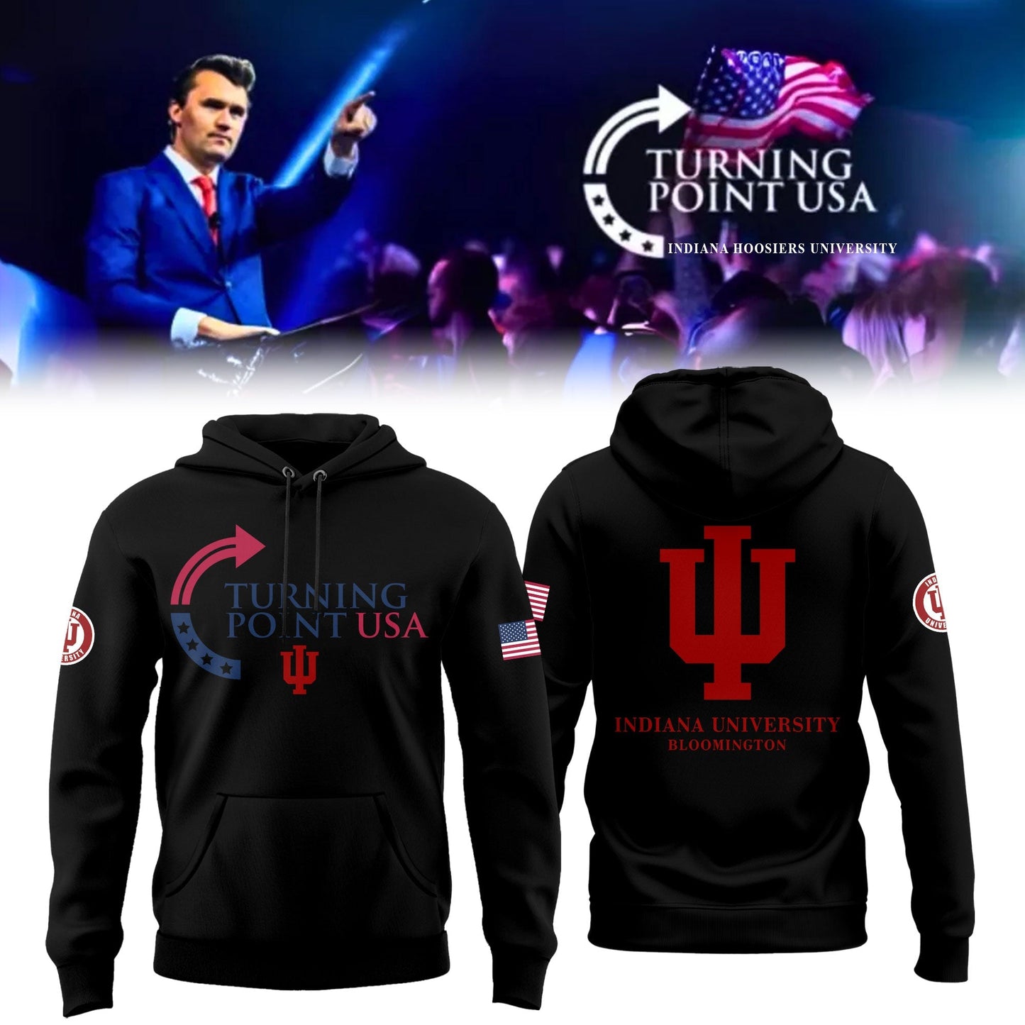 Limited Edition Indiana University x Turning Point USA Hoodie