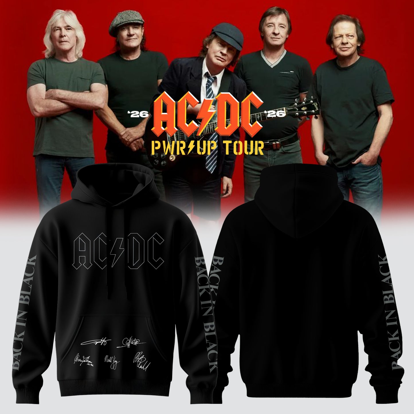 AC/DC ” Power Up Tour ” 2026 – Hoodie