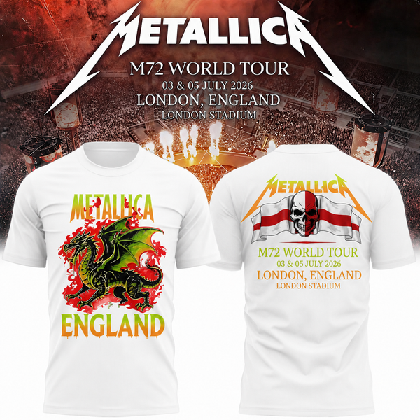 Metallica 2026 M72 World Tour London, England Special T-shirt