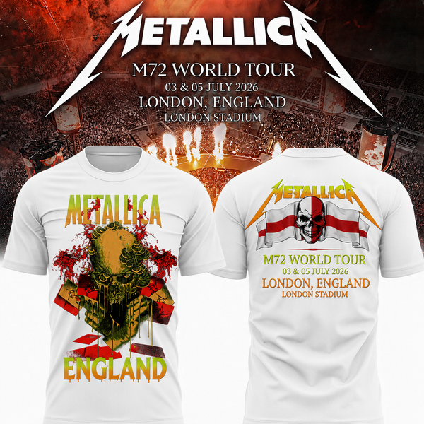 Metallica 2026 M72 World Tour London, England Special T-shirt