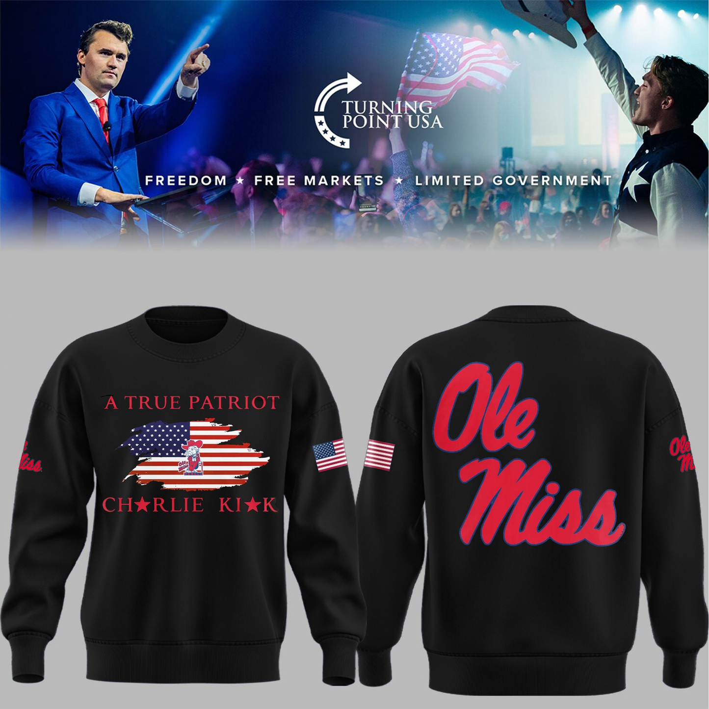 Limited Edition University of Mississippi x Turning Point USA Sweatshirt