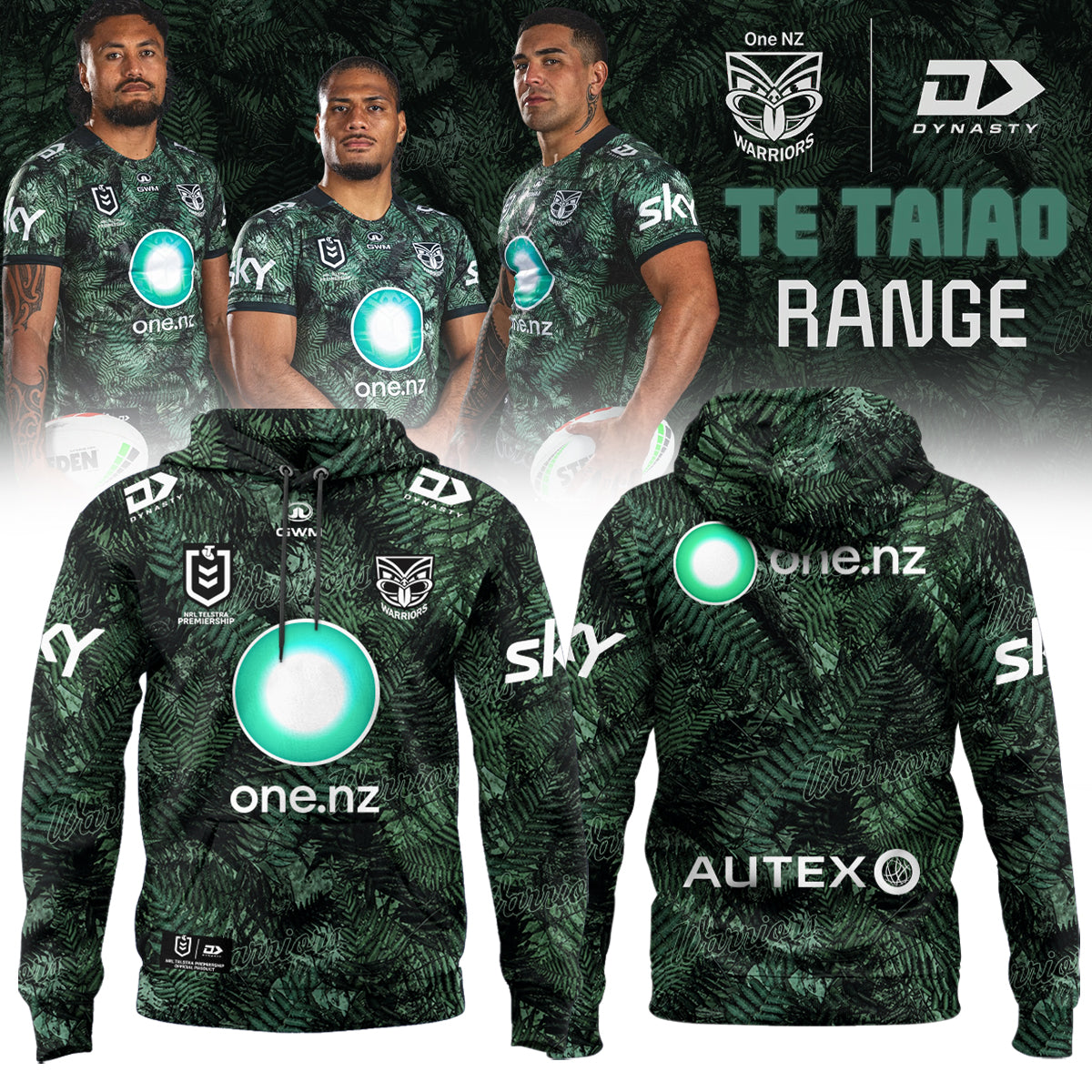 ,2026 New Zealand Warriors Adults Replica Te Taiao hoodie