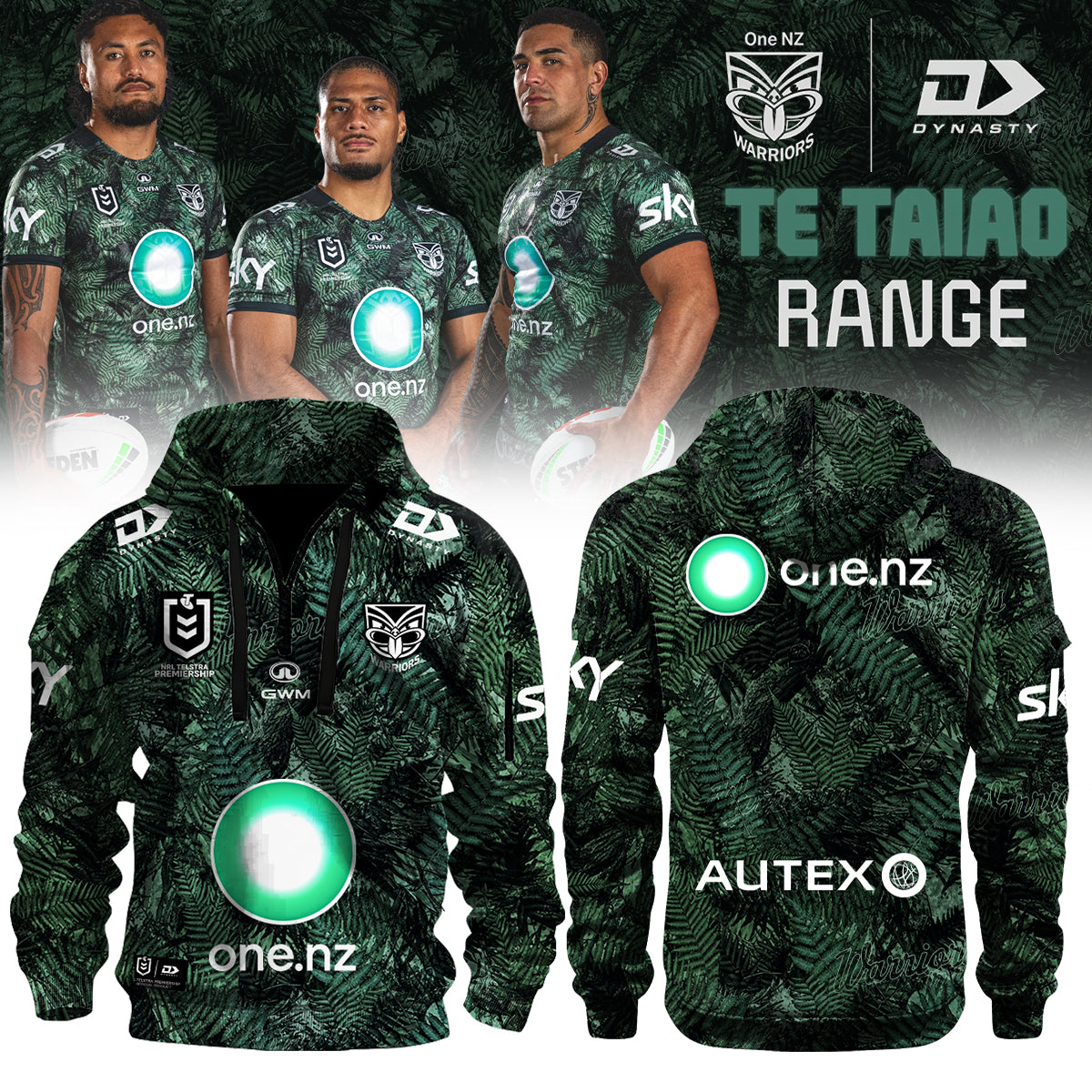 ,2026 New Zealand Warriors Adults Replica Te Taiao hoodie Jacket