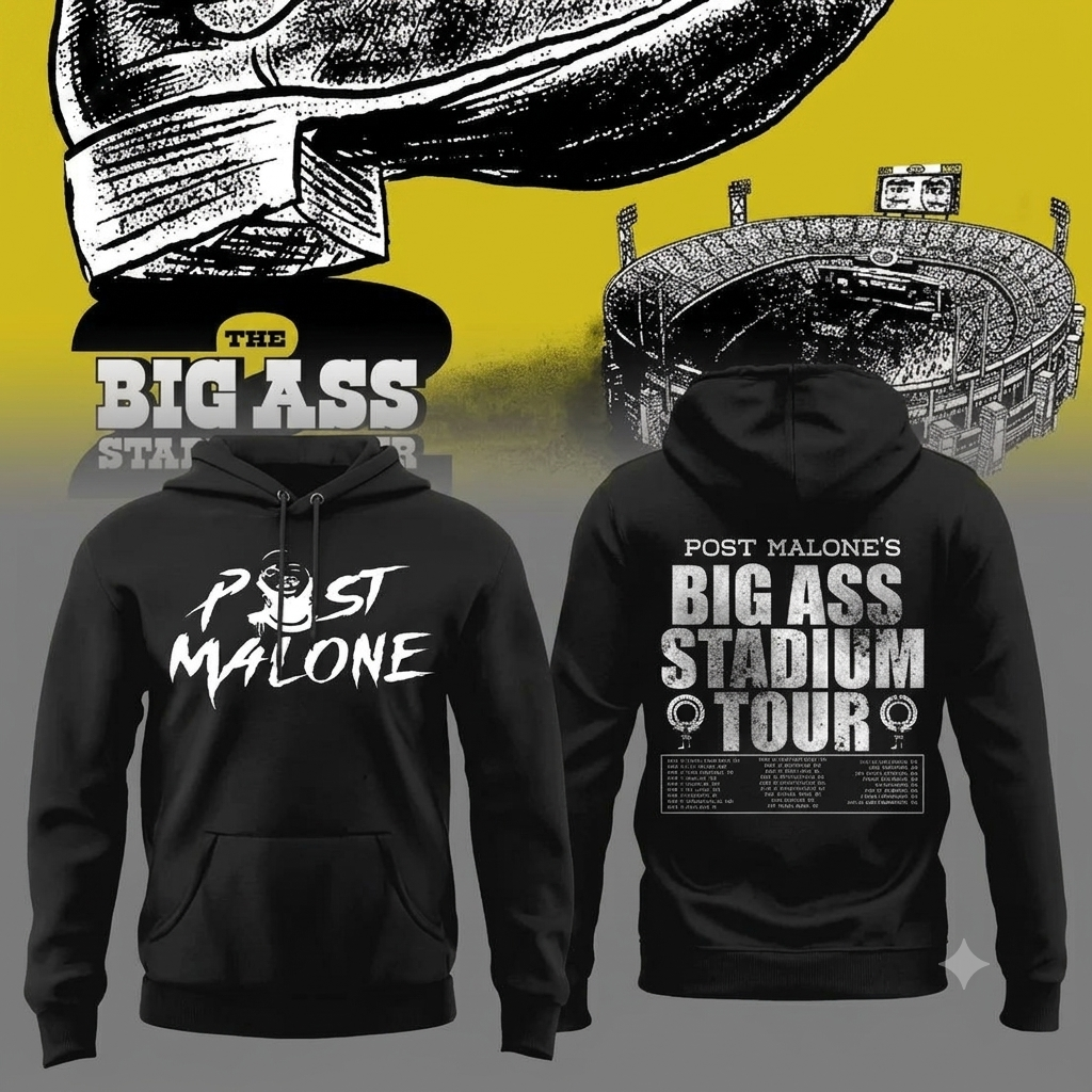 30. White Hoodie Post Malone x Utah Football - THE BIG ASS Stadium Tour Part 2 Hoodie