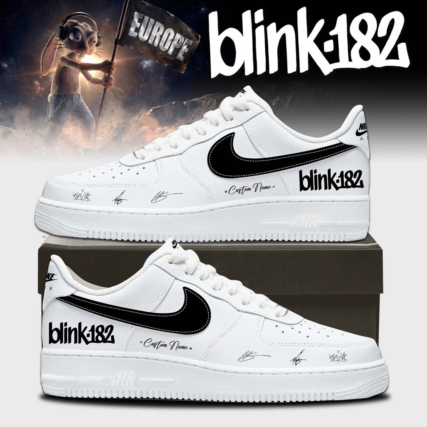 Blink-182 New EU Shows -Limited Edition Signature Shoes 7