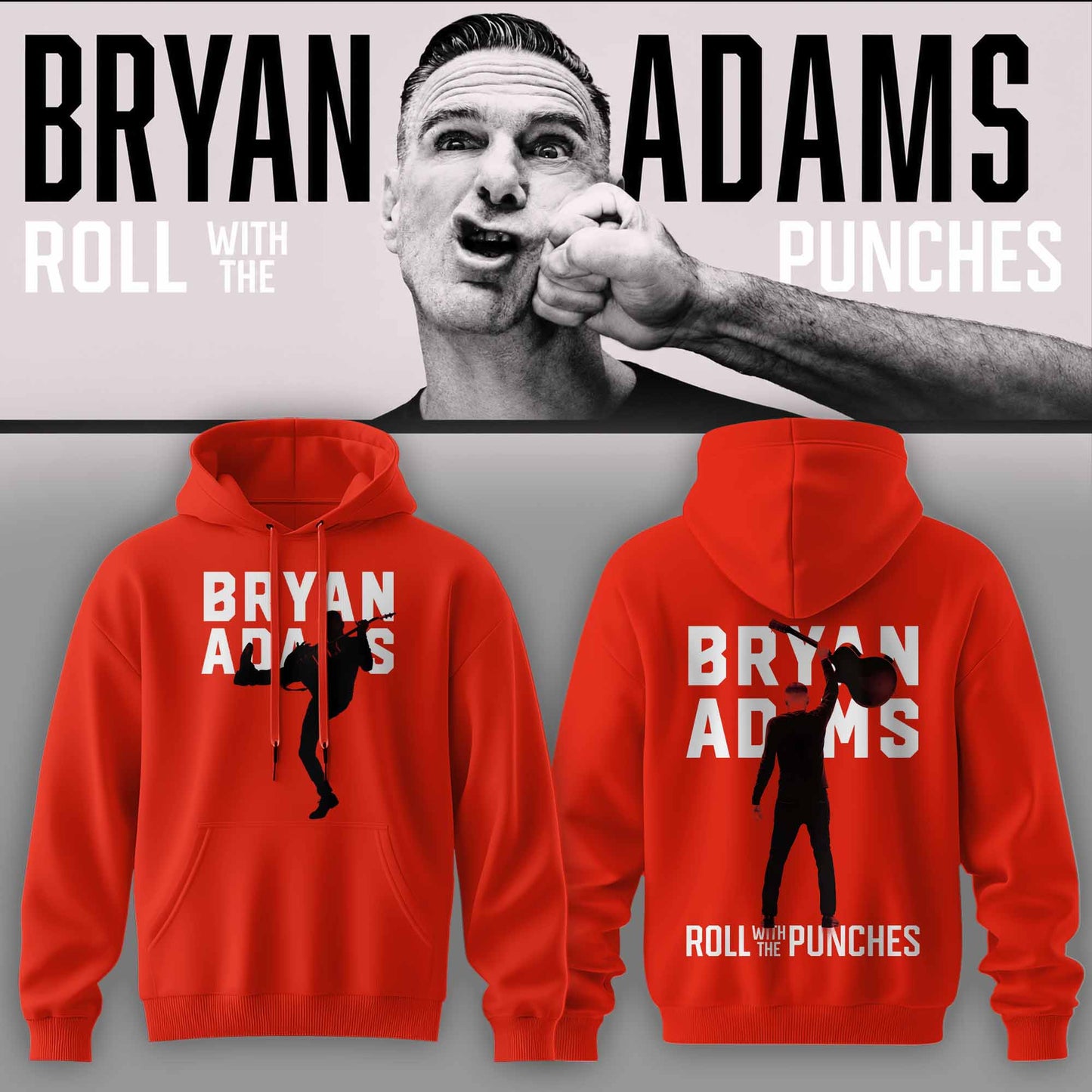 BRYAN ADAMS – ROLL WITH THE PUNCHES TOUR HOODIE 2