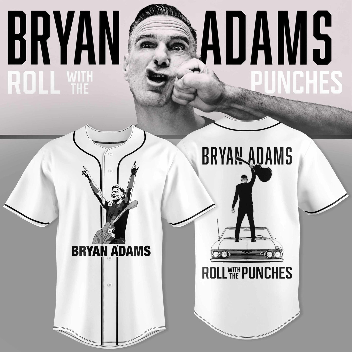 .BRYAN ADAMS – ROLL WITH THE PUNCHES TOUR JERSEY 3