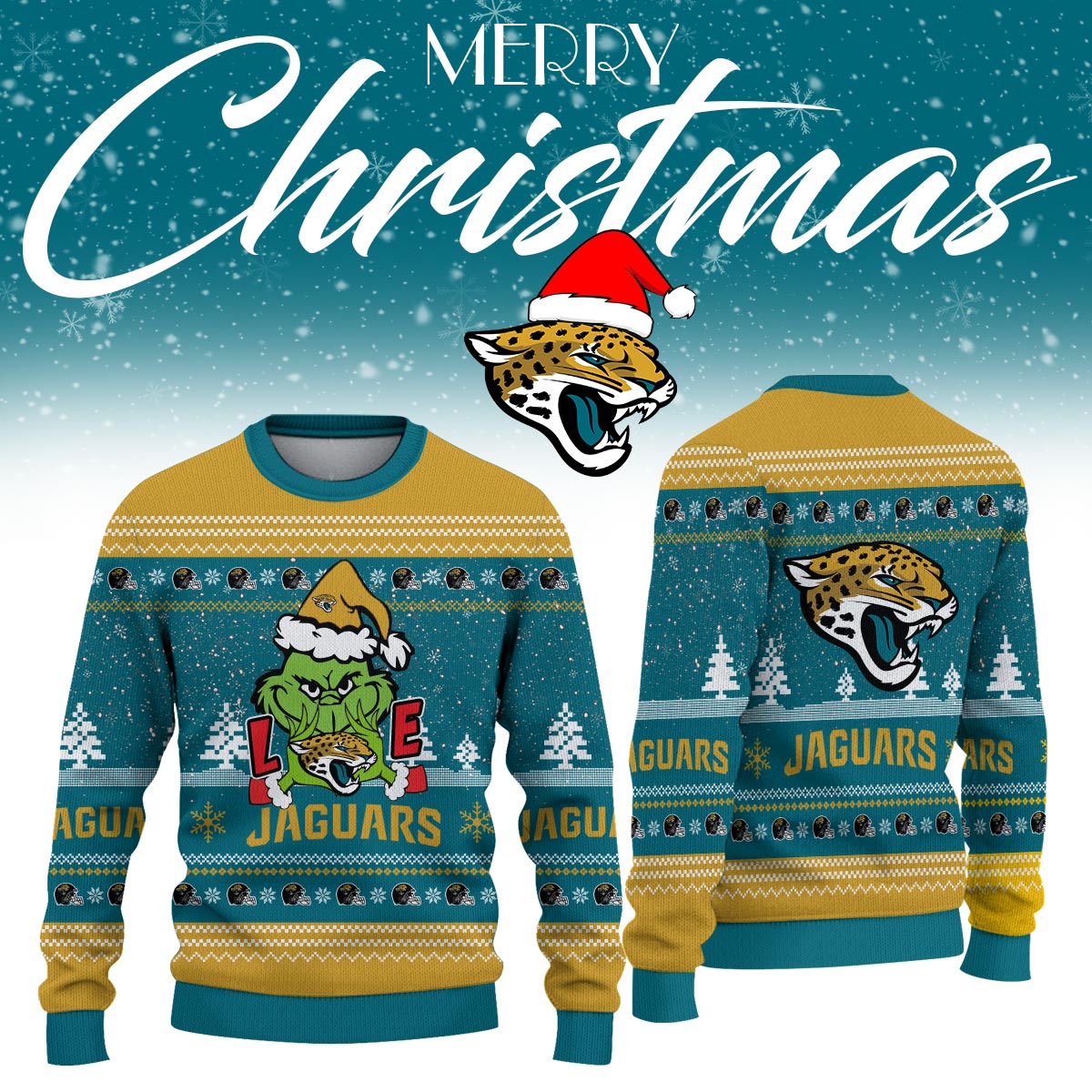 _Jacksonville Jaguars Limited Ugly Christmas Sweaters