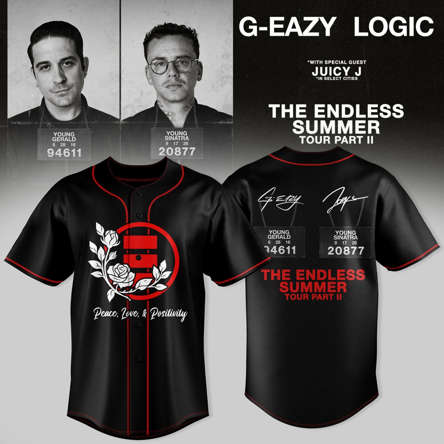 Logic & G-Eazy The Endless Summer Tour Part II Limited Jersey