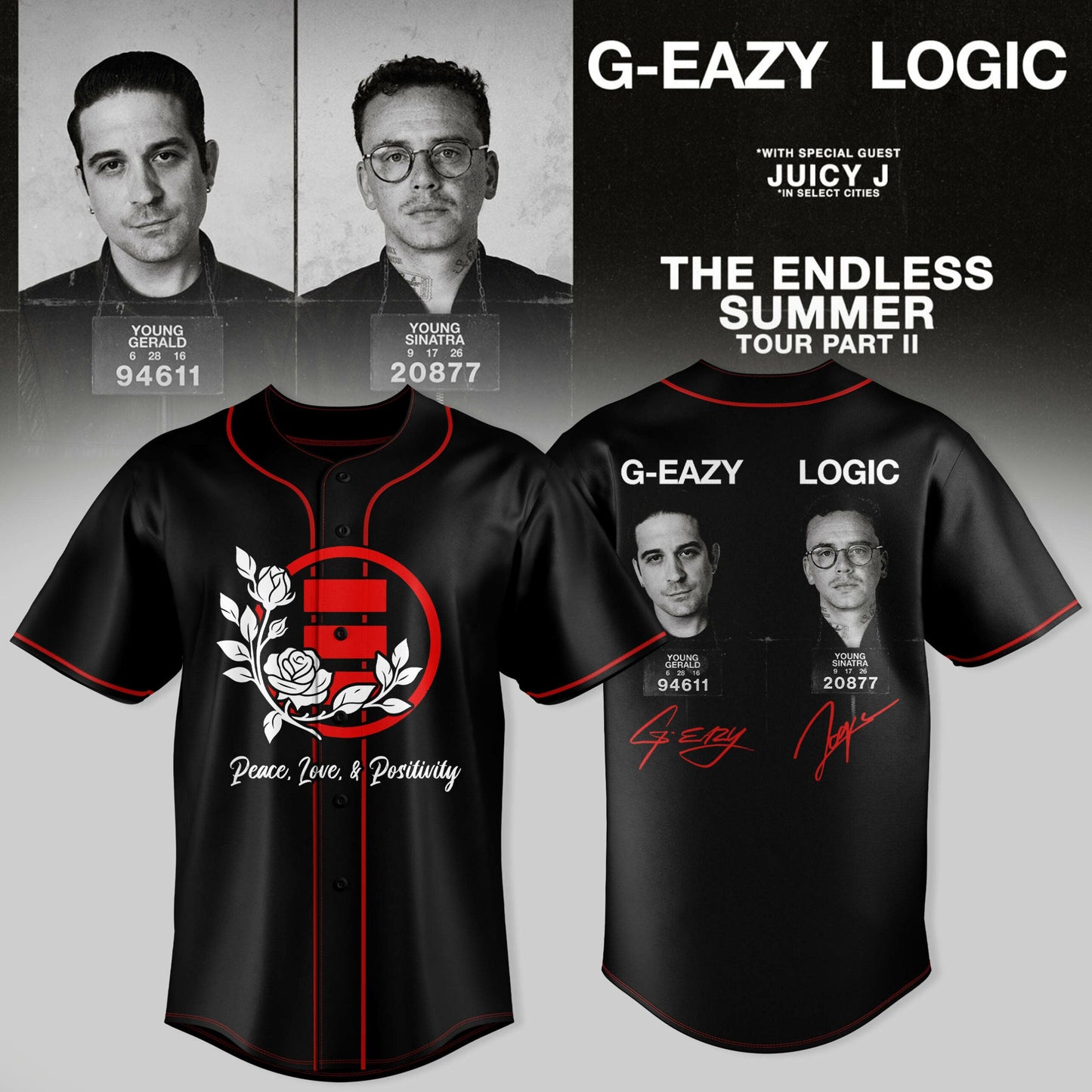 Logic & G-Eazy The Endless Summer Tour Part II Limited Jersey