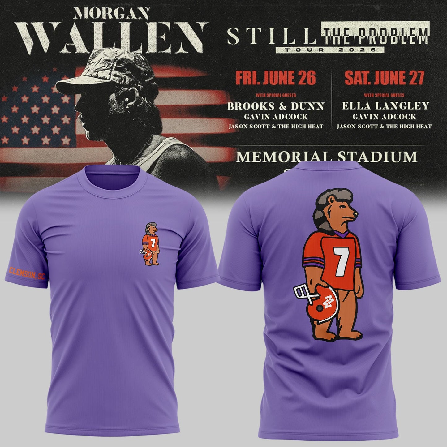 MW “Still The Problem Tour”at Clemson Memorial Stadium Shirt