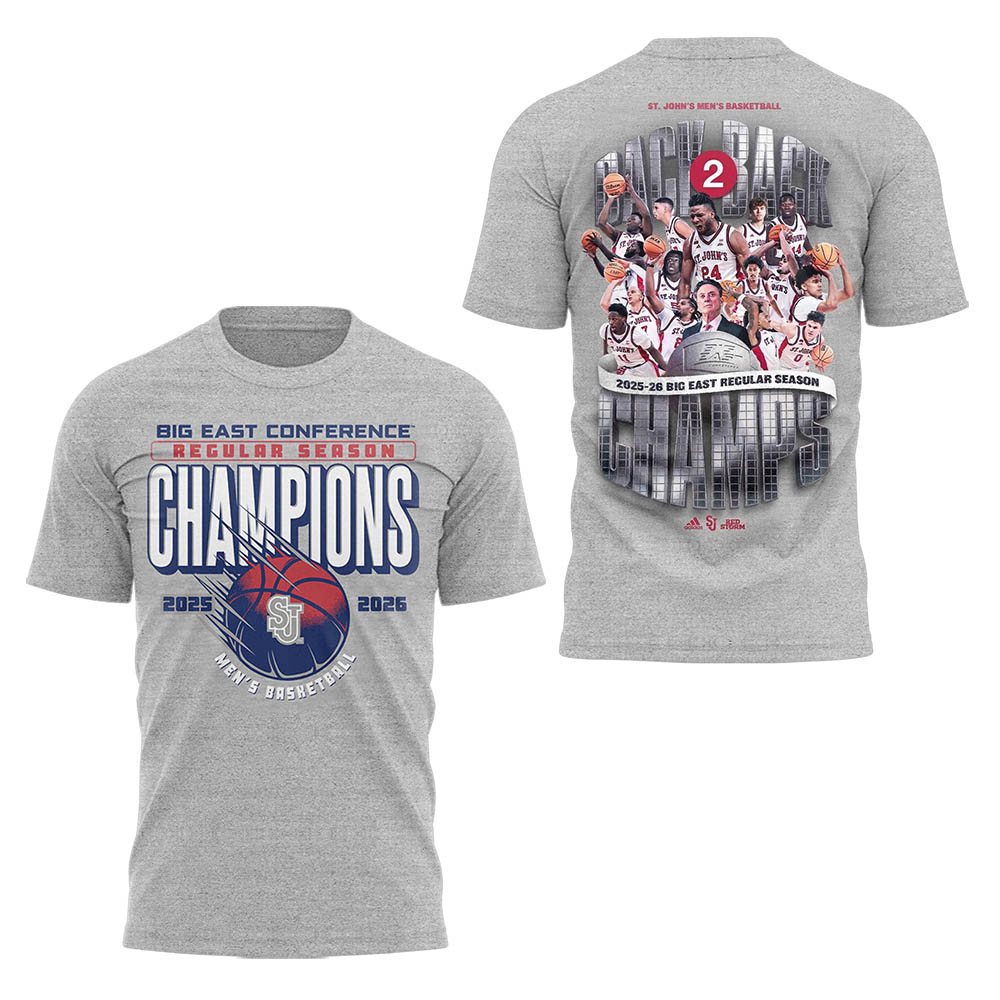 Limited St. John’s Men’s Basketball Back to Back BIG EAST Regular Season Champions TShirt