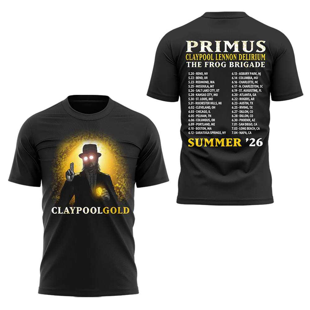 Limited Edition Claypool Gold Tour 2026 TShirt