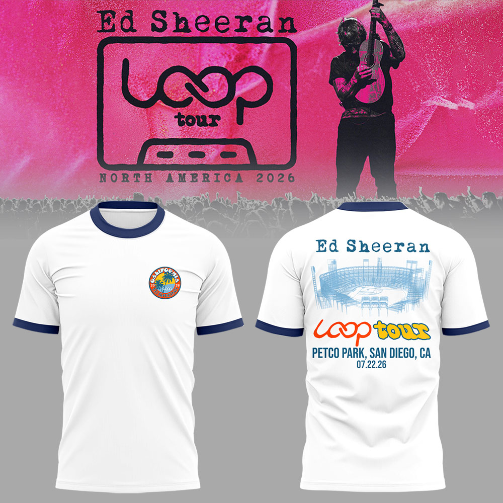 Ed “North American Loop Tour 2026” at Petco Park,CA🎸➕✖️➗ Shirt 2
