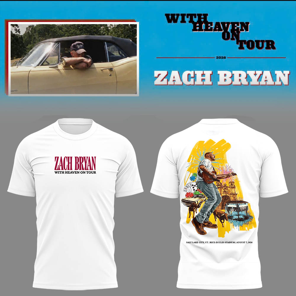 Limited Zach “With Heaven On Tour 2026.” TShirt