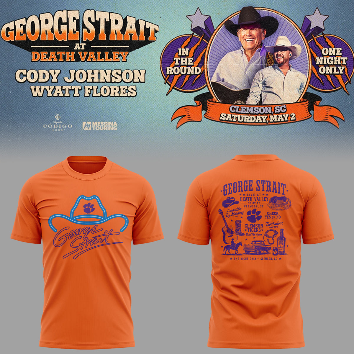 G.Strait 2026 “One-Night Only” Concert at Clemson Memorial Stadium 🤠🎸🐾Shirt