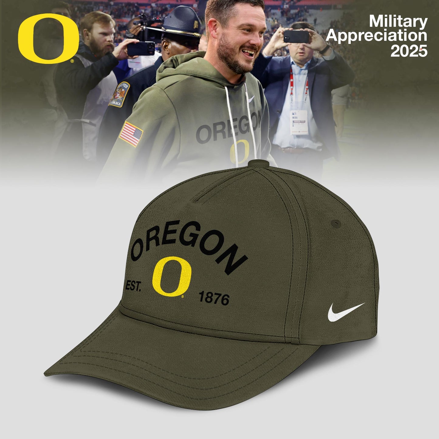 Oregon Ducks 2025 Military Appreciation Limited Edition Hoodie
