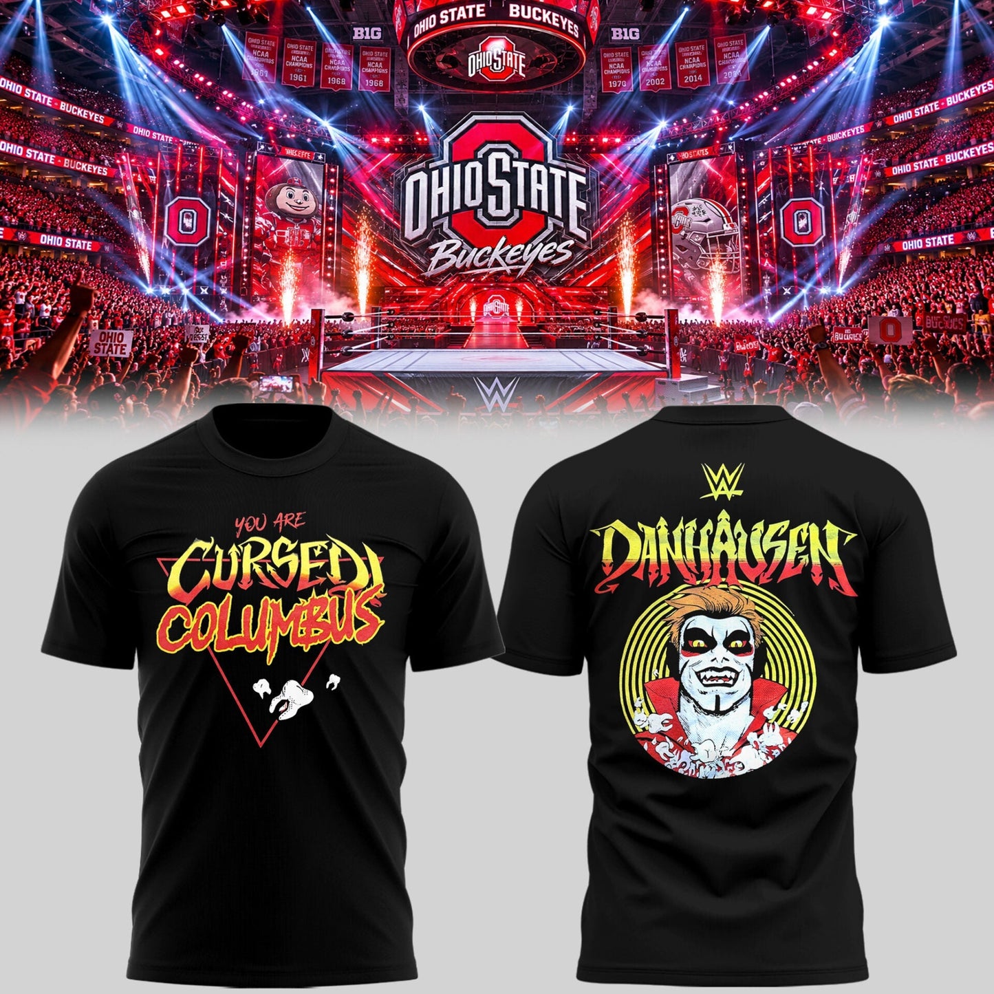 Limited Edition W.W.E Monday Night RAW At Schottenstein Center, Ohio Shirt