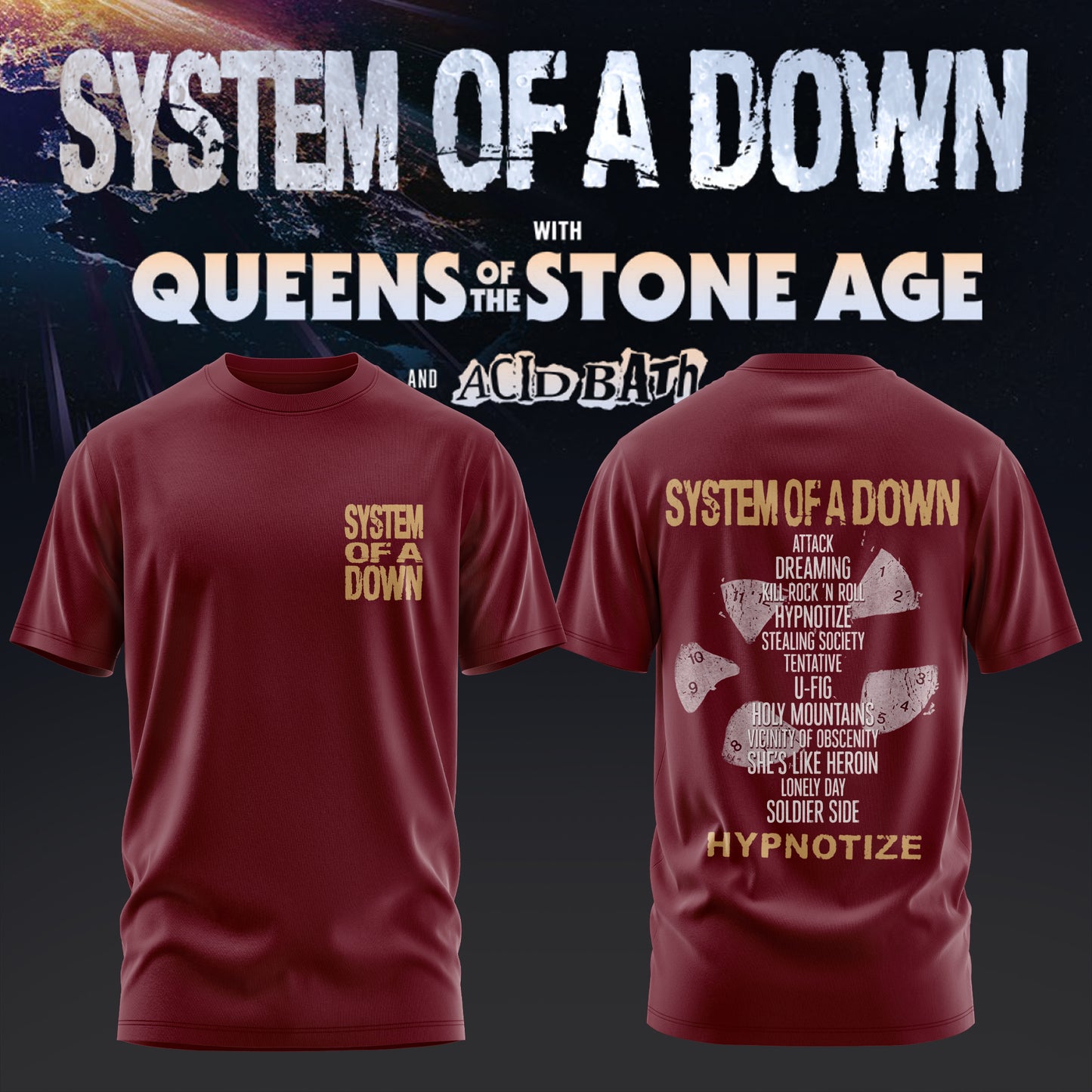 S.O.A.D – UK & EU Tour 2026 Limited T-Shirt