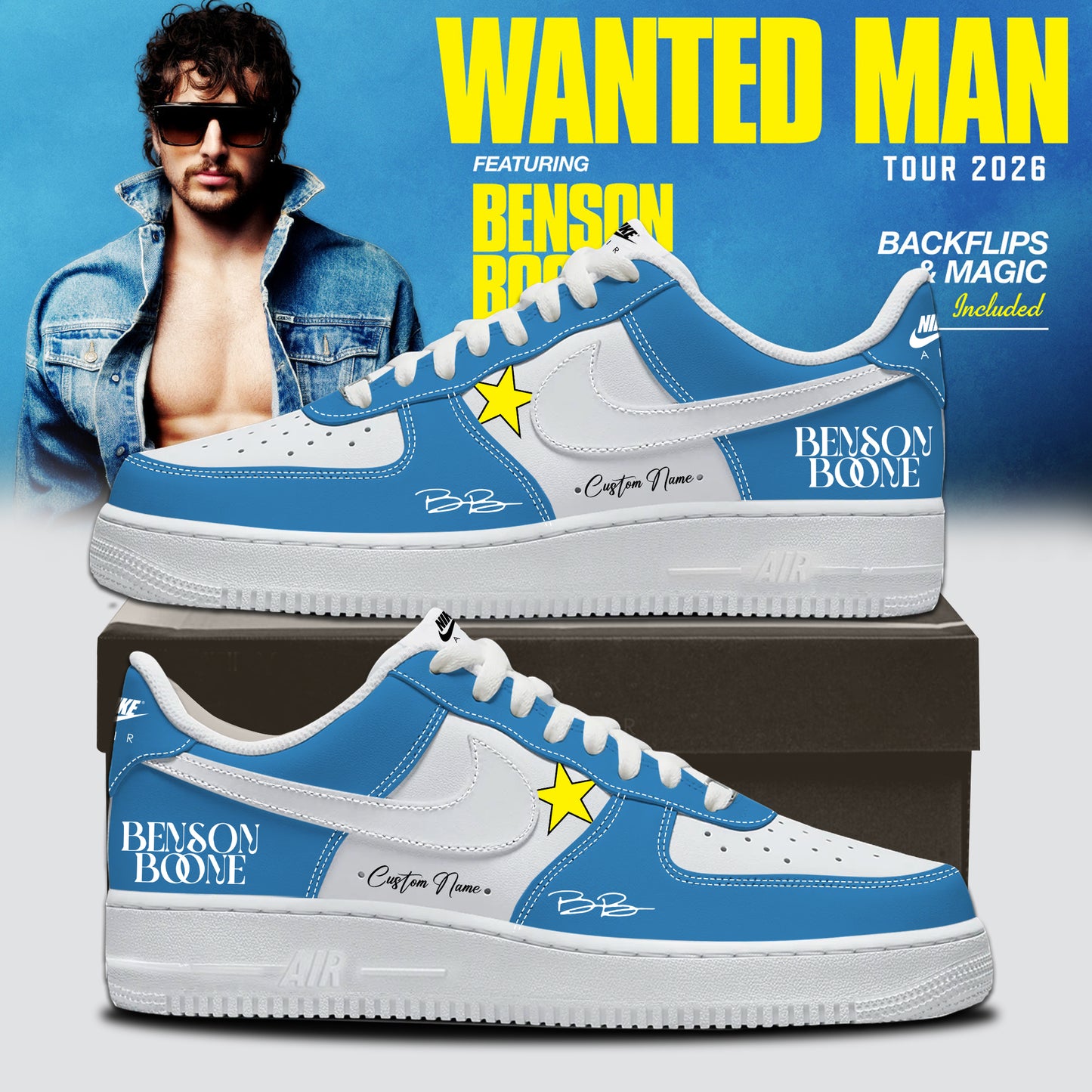 Benson Boone Wanted Man signed Shoes 13