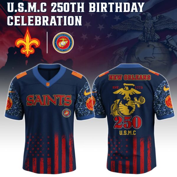 New Orleans Saints x U.S.M.C 250TH Birthday Special Edition Jersey - Tycheco